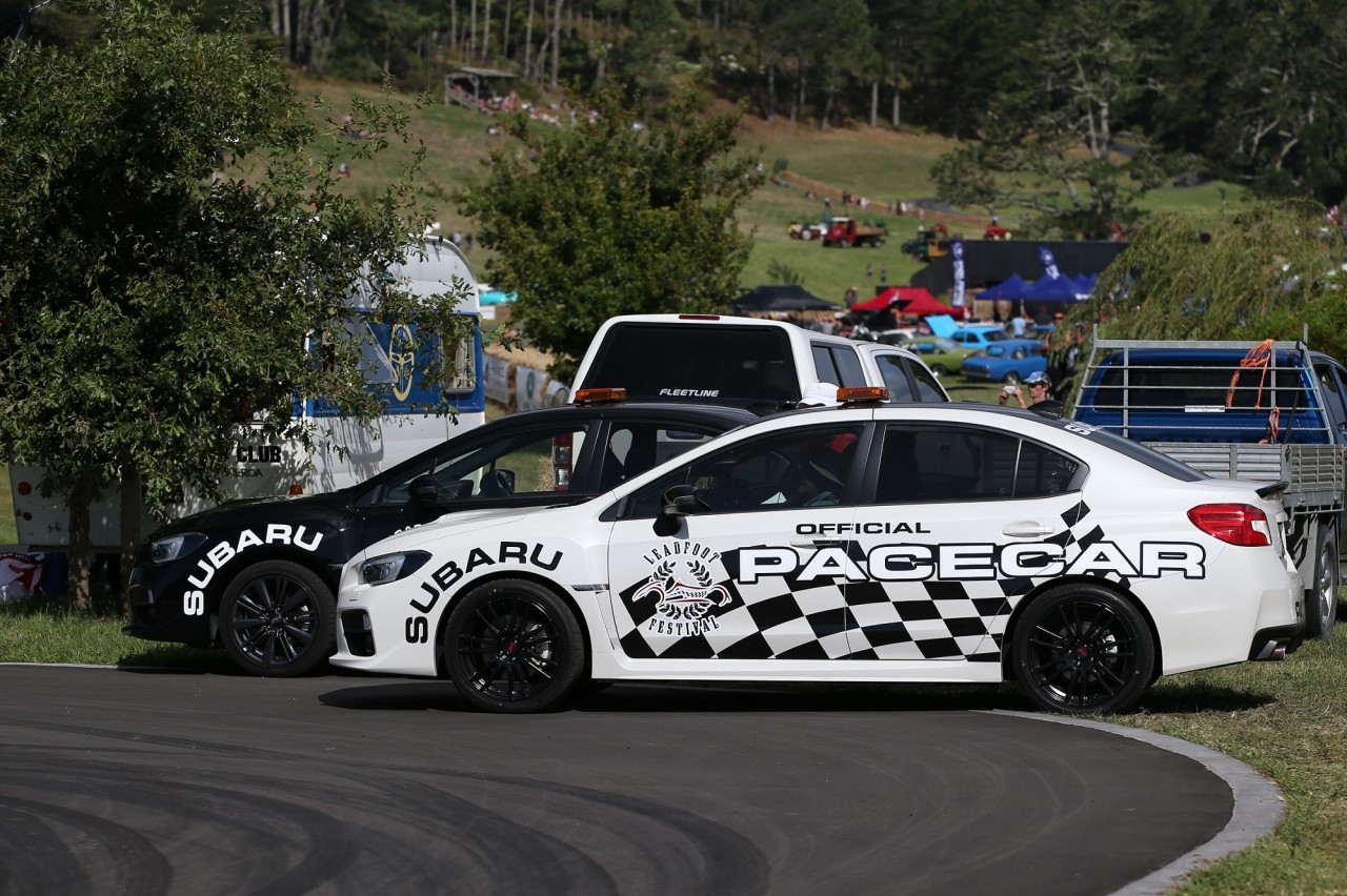 Subaru’s WRX and the all-new Levorg will be performing pace car duties at the Leadfoot Festival. Photo credit Neville Bailey