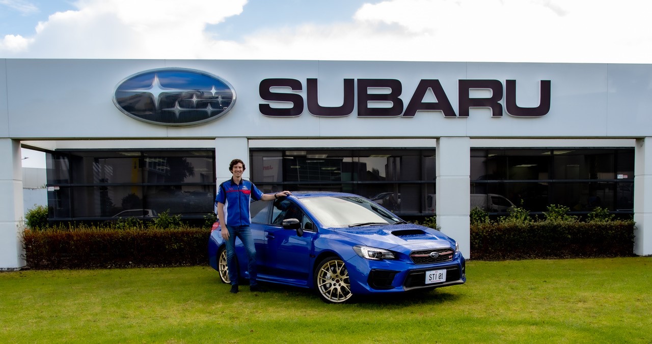 Ben Hunt with the Subaru Saigo WRX STI Ben Hunt with the Subaru Saigo WRX STI