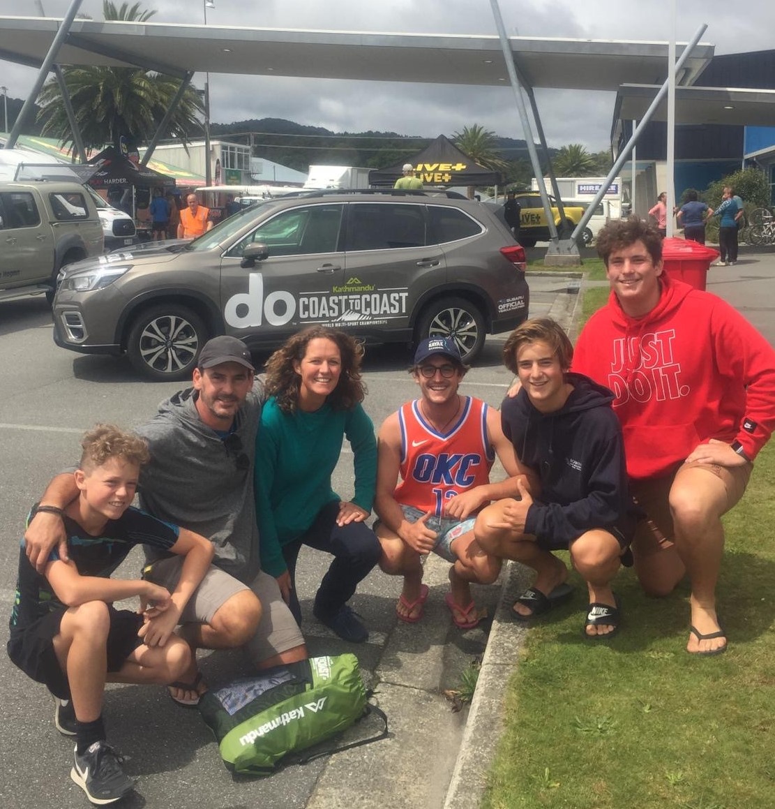 Seelen family with the Subaru lead vehicles for Coast to Coast.