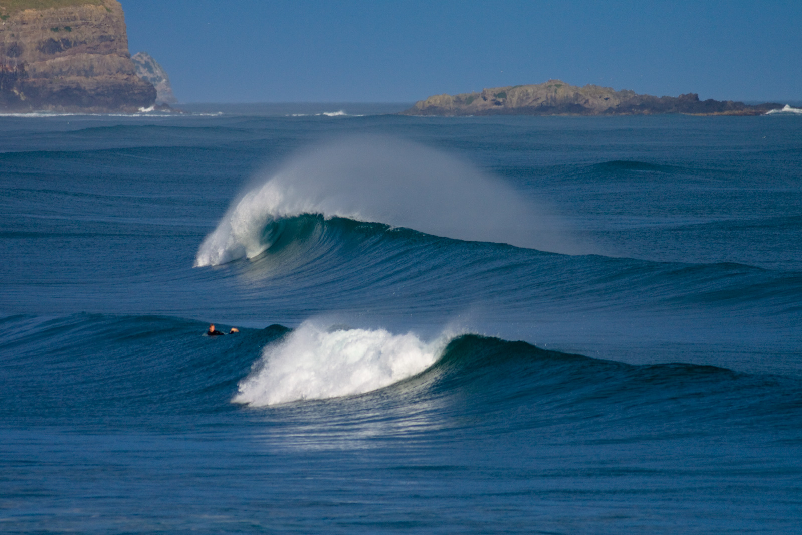 the south coast of the South Island is great for surfers.
