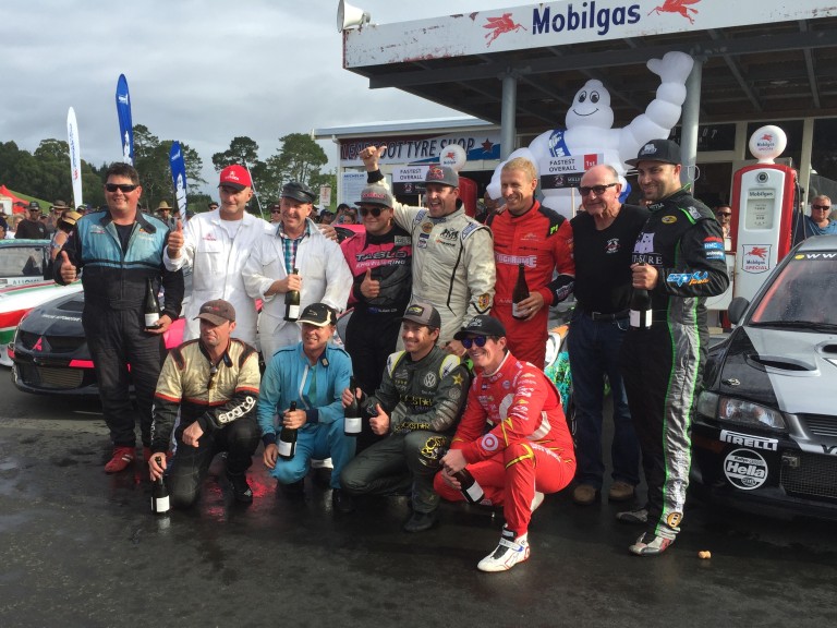 The winners of the Pre-65, Pre-75, Best in Show and Top Ten Shootout classes at the 2016 Leadfoot Festival. PHOTO: SUBARU OF NZ