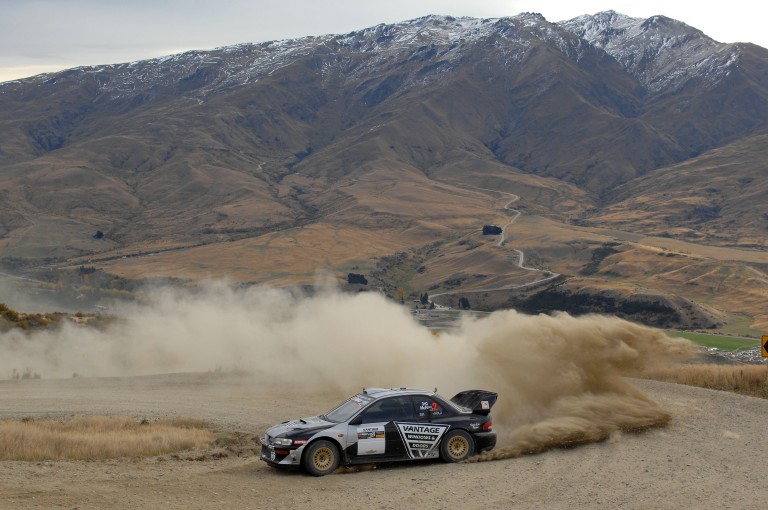 Alister McRae powers up to victory in the final Race to the Sky event in 2015 driving the Vantage Subaru. PHOTO: EUAN CAMERON.