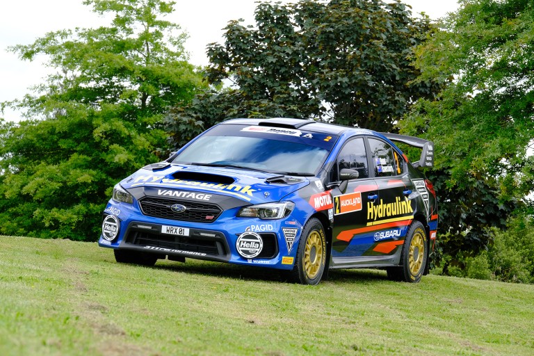 Subaru ambassador Ben Hunt's Subaru WRX STI will debut a fresh new livery at the City of Auckland Rally tomorrow and the Repco Battle of Jacks Ridge on Sunday. Photo: Geoff Ridder.