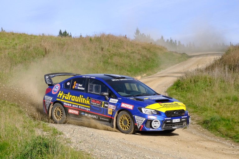 Subaru brand ambassador Ben Hunt and his co-driver Tony Rawstorn had a strong run in the Subaru WRX STi to finish second in the Drivesouth Rally of Otago this weekend. PHOTOS: GEOFF RIDDER         