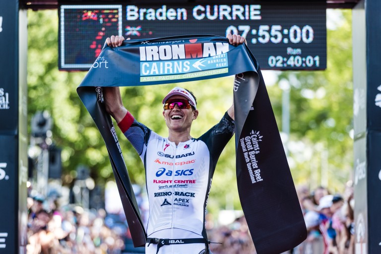 Braden Currie wins Ironman Cairns 2018. Photo Credit Korupt Vision