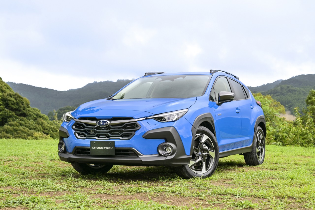 Crosstrek's rugged cladding and roof rails are offset by unashamedly bold colours.