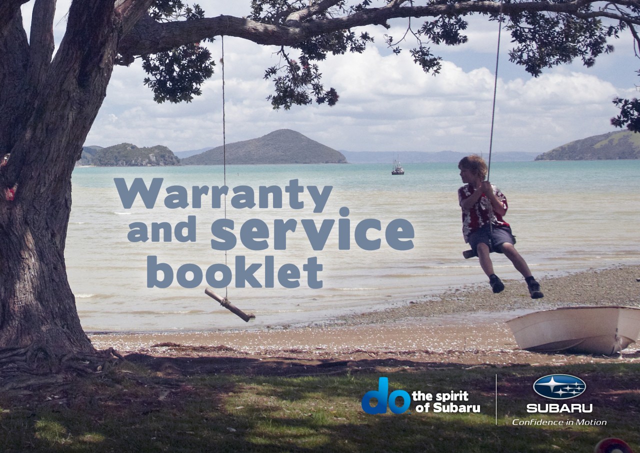 Subaru Warranty and Service Book - pre-2021
