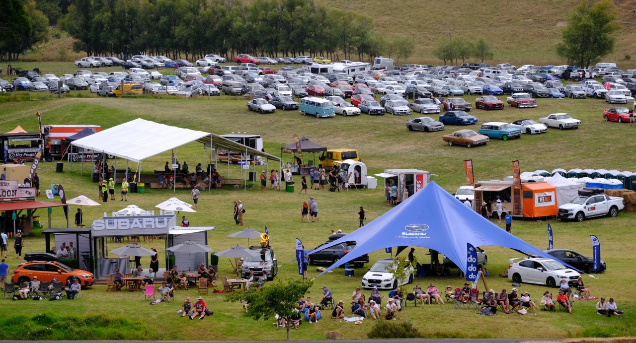 Subaru of New Zealand displayed its model range alongside the new backyard entertaining-themed stand. PHOTO: GEOFF RIDDER.