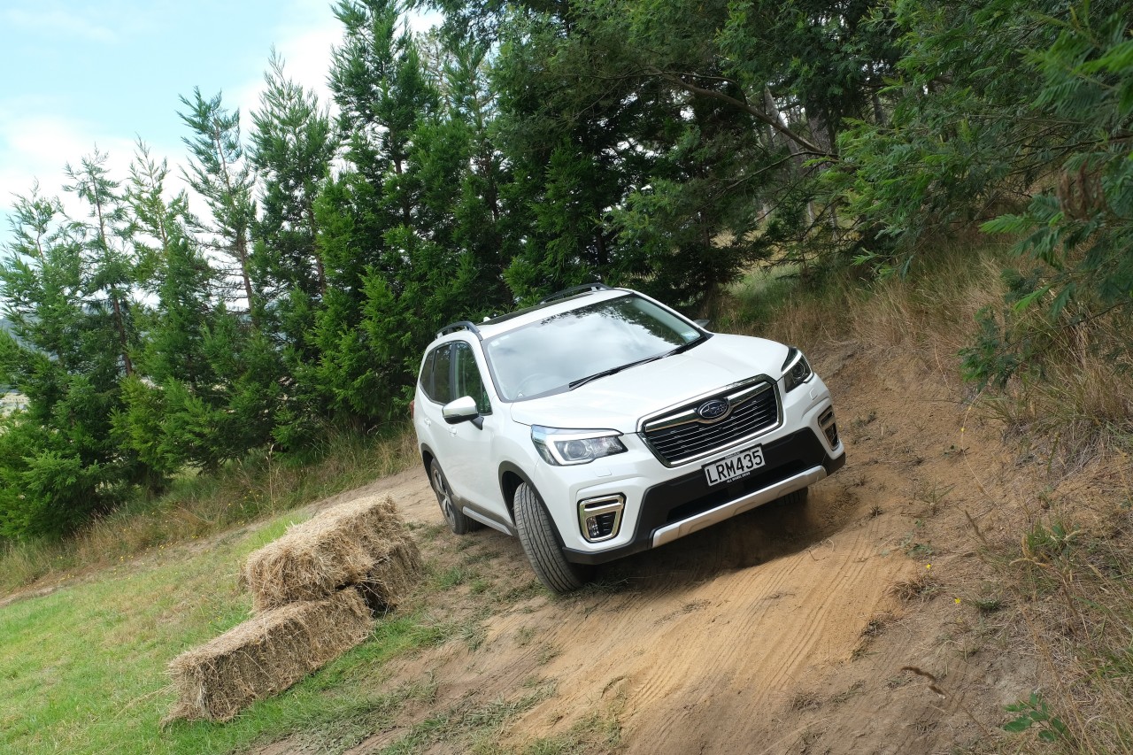 The SUV track was a popular new way to demonstrate Subaru's SUV models' off-road capabilities. PHOTO: GEOFF RIDDER.