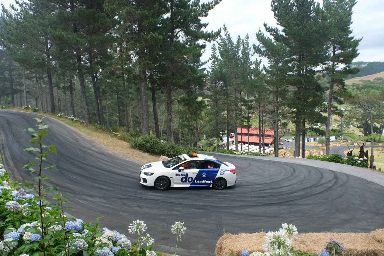 Subaru's performance cars the Levorg and WRX were the official pace cars for the Leadfoot Festival. PHOTO: GEOFF RIDDER.