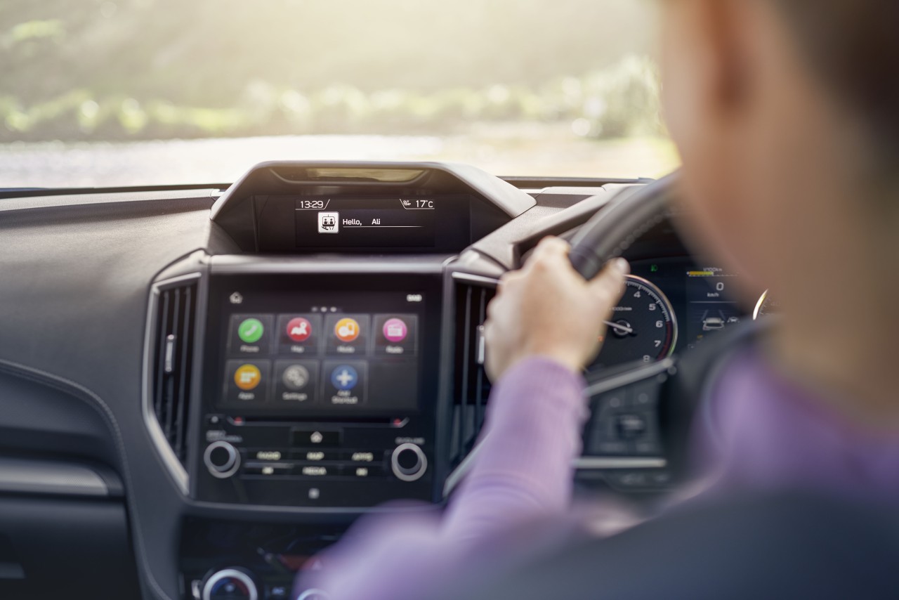 The 2019 Forester's Driver Monitoring System sets driver preferences for seat position, door mirrors, air-conditioning and some instrument displays using facial recognition technology. 