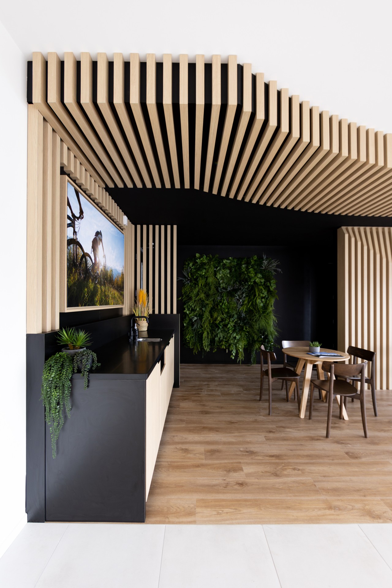 Winger Motors East Auckland brings the outdoors inside with natural materials.
