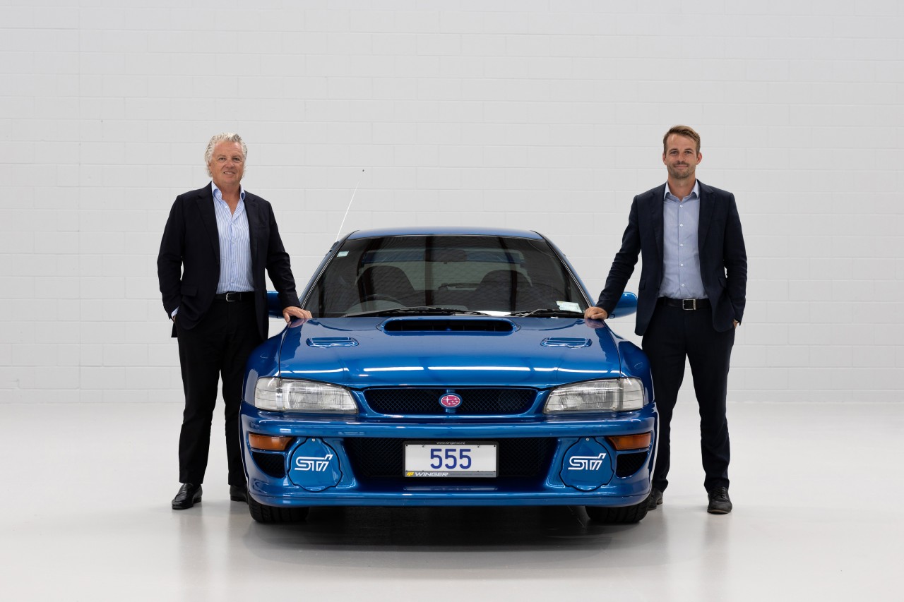 Winger Motors owner Wayne Leach (left) will open the new East Auckland site with Lucas Martin.