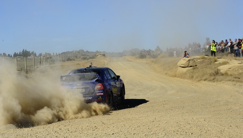 Ben Hunt's WRX STi Otago Rally 2016 rear. Photo credit Geoff Ridder.
