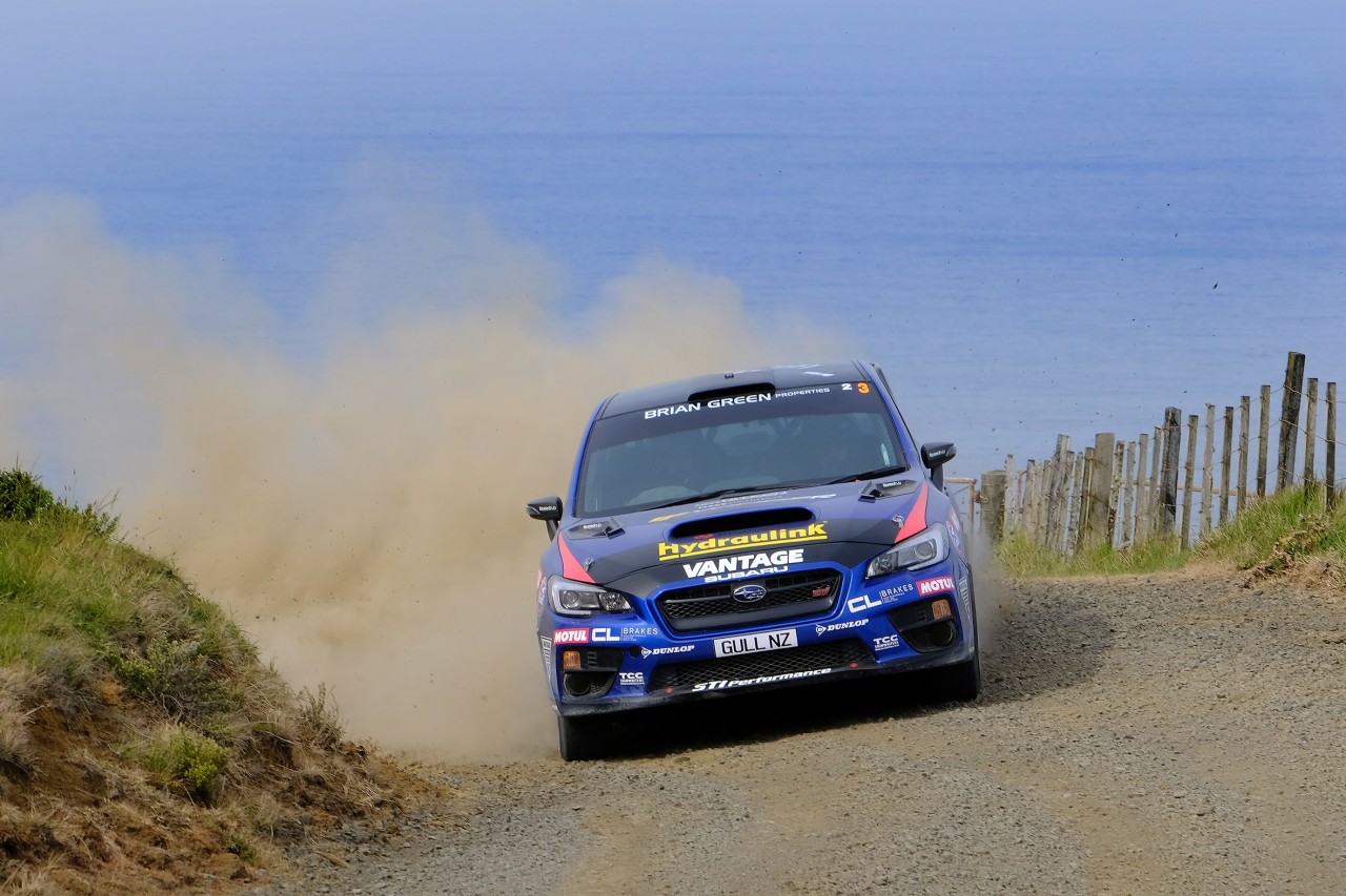 Ben Hunt and Tony Rawstorn helped Subaru win the Manufacturer’s Championship in the Subaru WRX STi at the Tauranga-based Rally New Zealand this weekend.  PHOTO: GEOFF RIDDER.