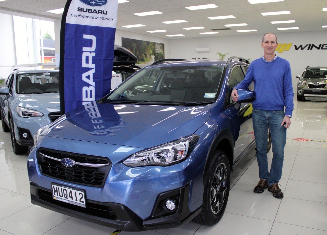 North Shore man Charles Oram was the winner of the Shimano/Subaru Last Wheel Rolling promotion and was presented with a Subaru XV Sport as his prize today.