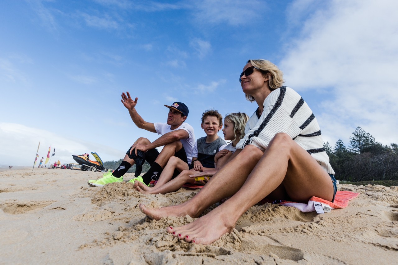 Family time is something that keeps Braden Currie's life as a professional athlete grounded. His wife Sally and children Tarn and Bella often travel with him as he trains and races around the world.