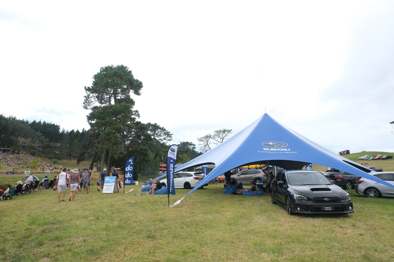 The new Subaru stand has the brand's All-Wheel Drive models on display.