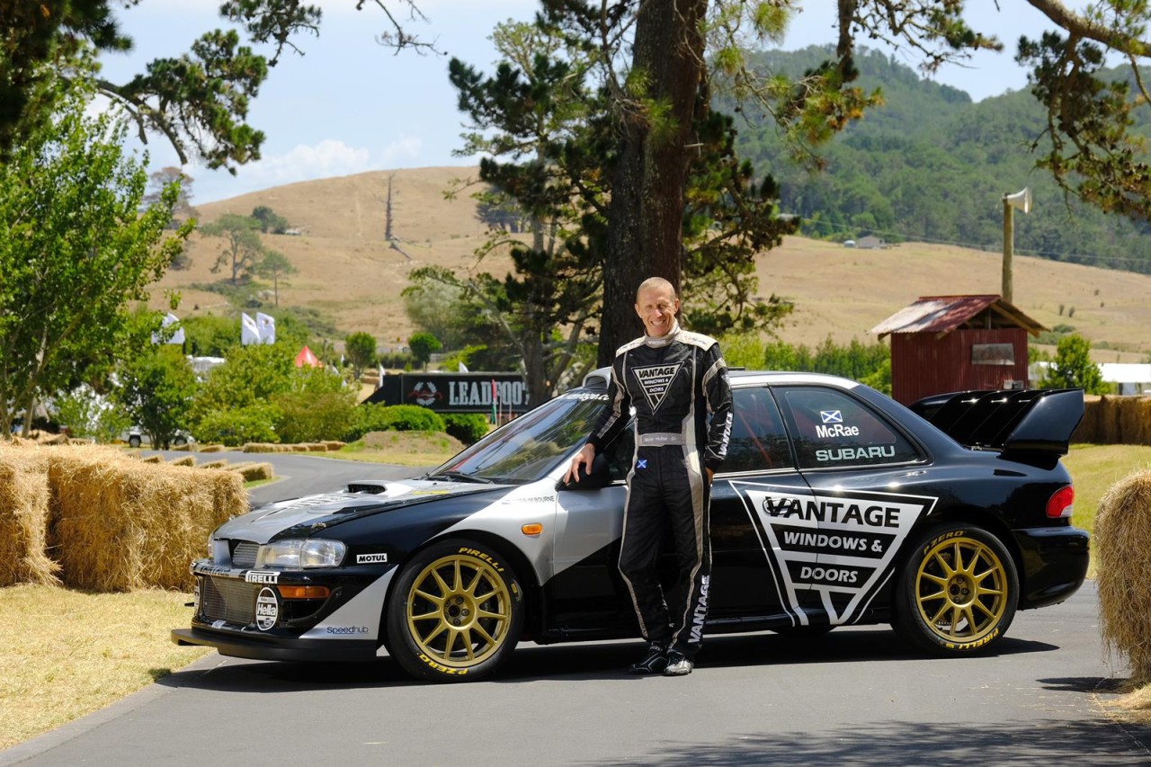 Scotsman Alister McRae drove the ex-Possum Bourne Vantage Subaru to victory at the 2020 Leadfoot Festival.