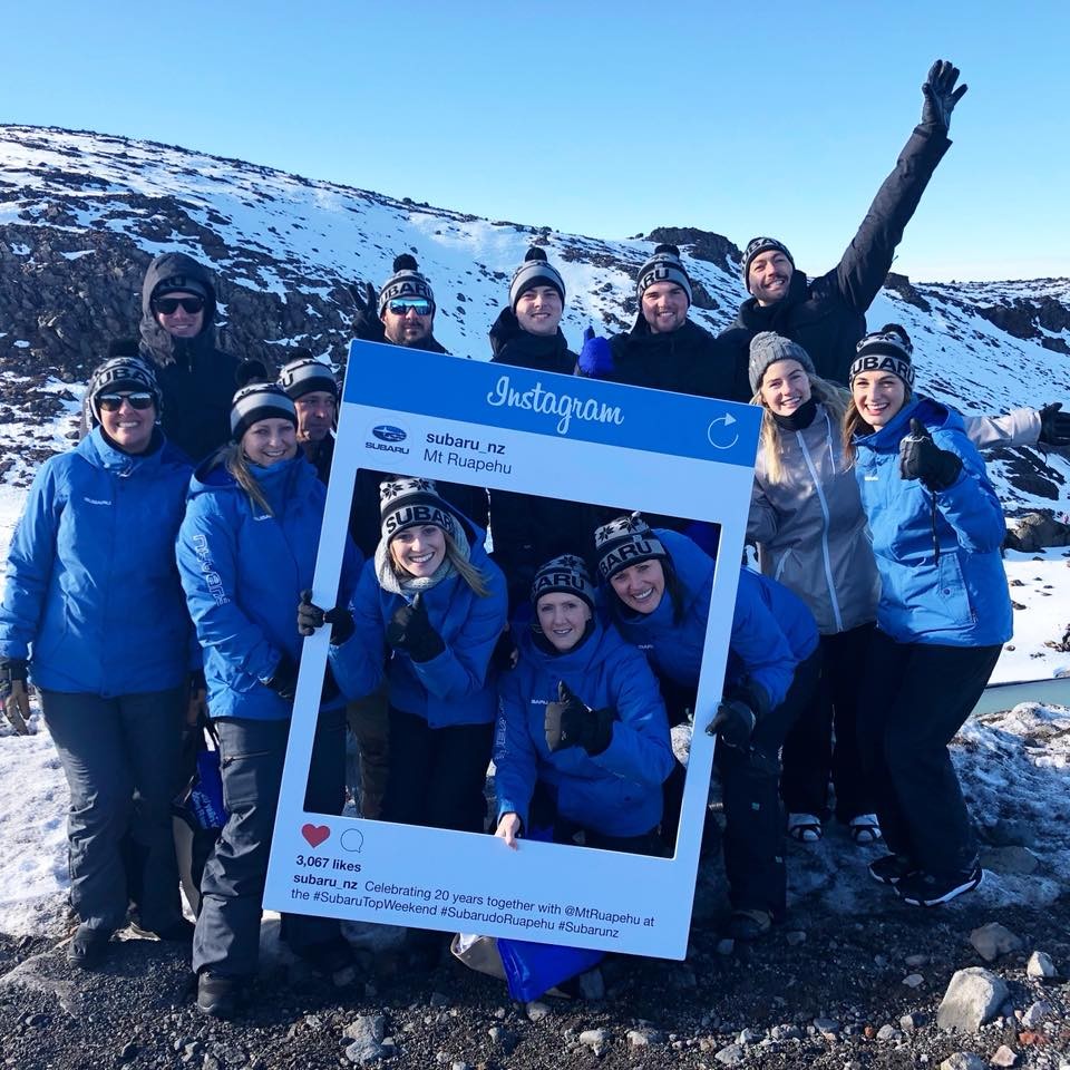 2018 Subaru Top Weekend team with Subaru Brand Ambassador Art Green.