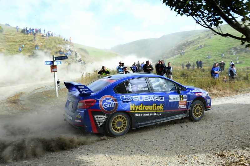 Ben Hunt and co-driver Tony Rawstorn are hoping some improvements to the Subaru WRX STi's  Motec computer system will translate to more speed at the International Rally of Whangarei this weekend. PHOTO: GEOFF RIDDER.