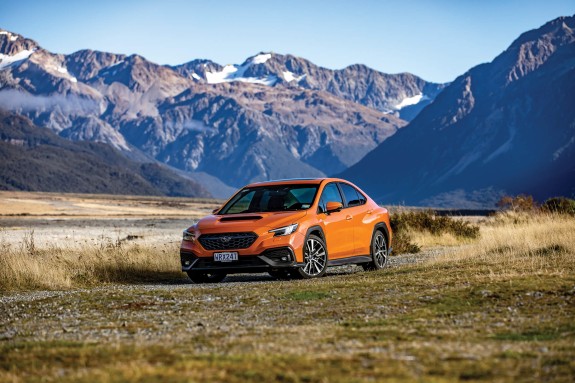 Subaru WRX in the mountains