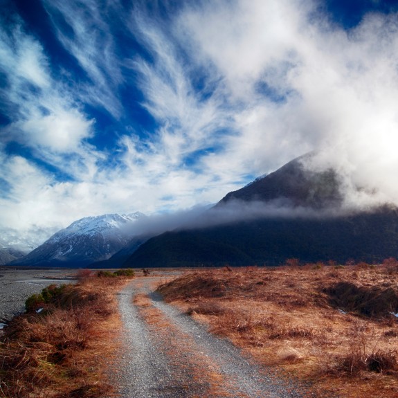 New Zealand alpine road Subaru