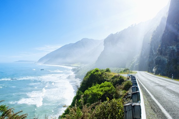 New Zealand Coastal Road Landscape