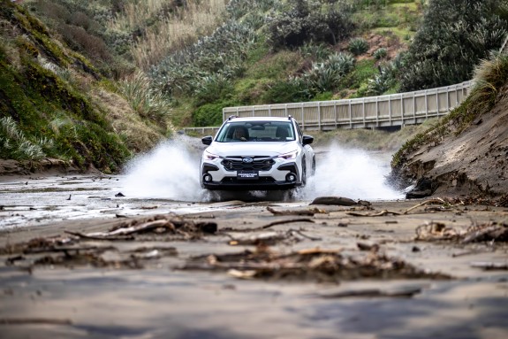 Crosstrek e-Boxer Hybrid driving though stream