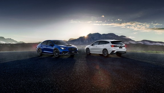 2025 WRX 2.4t tS Sedan and GT Wagon at airstrip