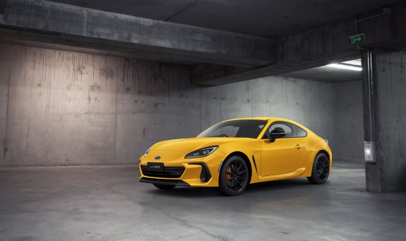 2026 BRZ tS Kiiro in parking garage