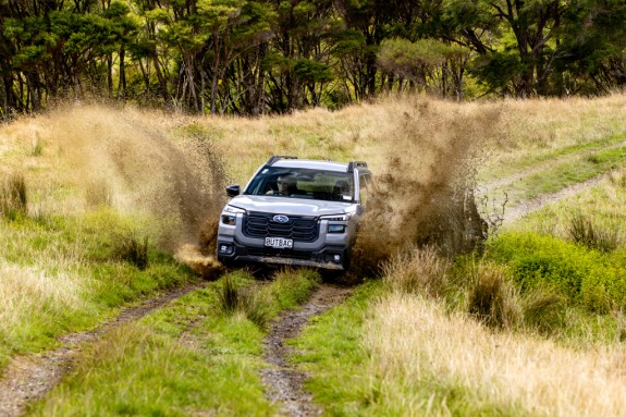 2026 Subaru Outback driving through mud