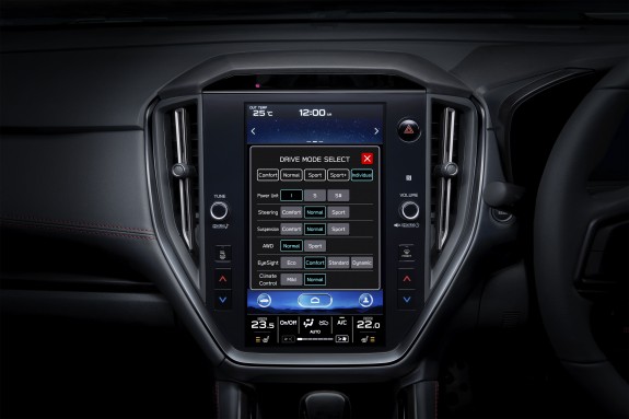 Drive mode select WRX screen Drive mode select WRX screen