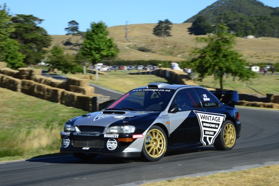 Subaru driver Alister McRae on his way to the fastest time of the first day at the Leadfoot Festival. PHOTO: GEOFF RIDDER.