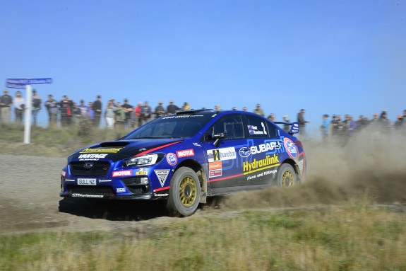 Ben Hunt and Tony Rawstorn are looking forward to tackling some new roads in Saturday's Handy Rentals Hamilton Rally of Waitomo, in the Subaru WRX STi. PHOTO: GEOFF RIDDER.