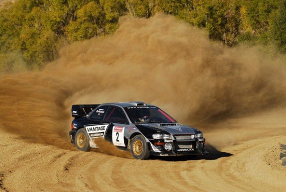 Alister McCrae drives Possum Bourne's car at Race To The Sky 2015.