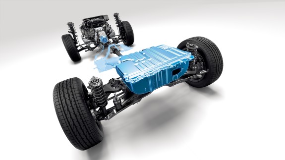 The Subaru e-Boxer Hybrid is self-charging using kinetic energy.