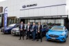 Celebrating the opening of Winger Motors West Auckland are (from left) Winger Motors Auckland CEO Andy Sinclair, Winger Group owner Wayne Leach, Inchcape New Zealand General Manager Kym Mellow and Subaru New Zealand National Sales Manager Wayne McClennan.